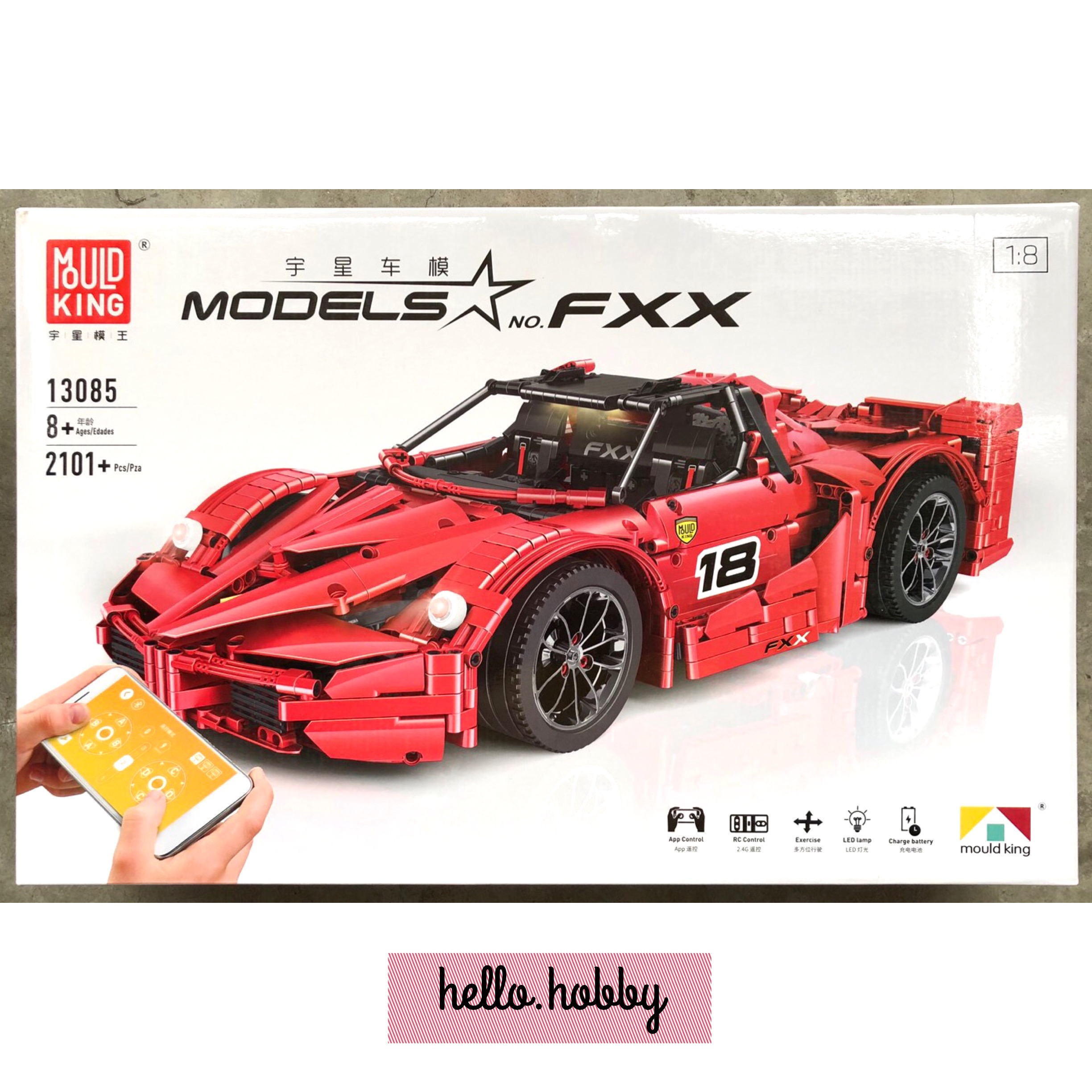 Mould King 13085 Ferrari FXX Supercharged V12r 2101pcs (บังคับได้)