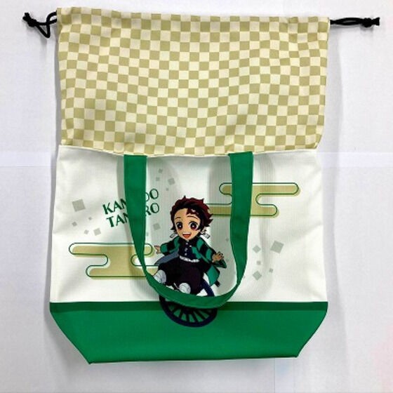 PRE-ORDER : Kimetsu no Yaiba Slightly Nokkari Mini Character Drawstring Tote Bag