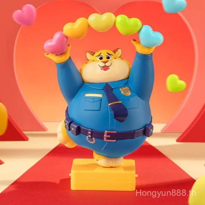 โมเดล + Stamper ได้ 1ตัว Disney - Zootopia - Officer Clawhauser Stamper Good Luck Series by Top Toy