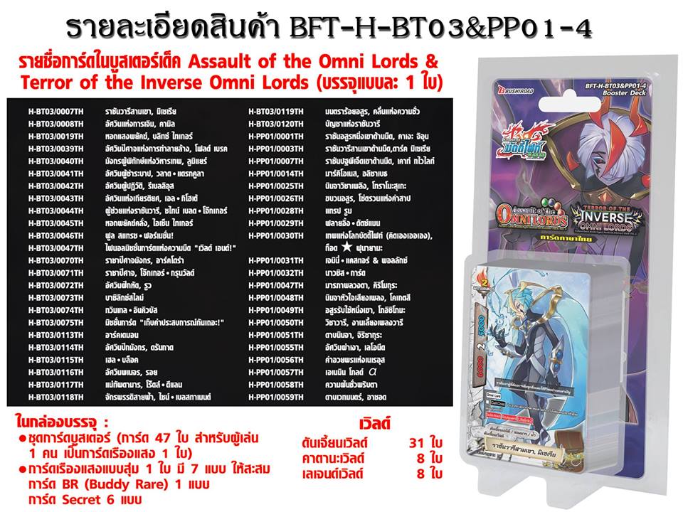 BFT-H-BT03 & PP01-4 Terror of the Inverse Omni Lords ภาคที่ 2 ชุดที 6