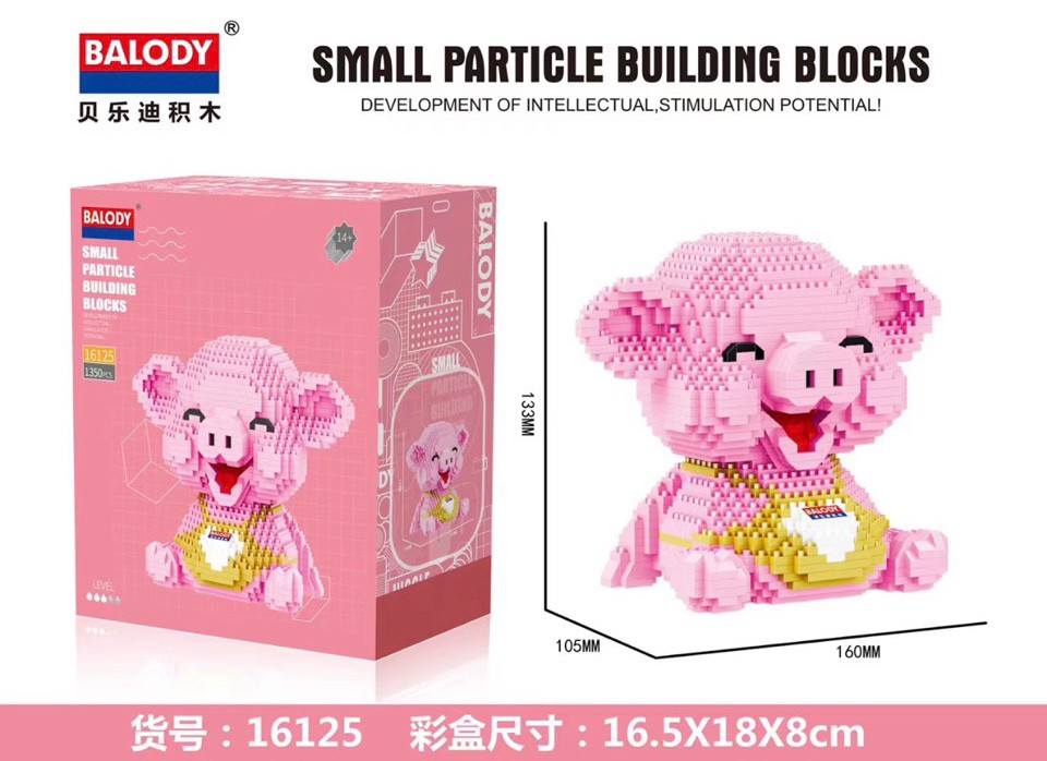 Balody 16125 Pig 1350pcs