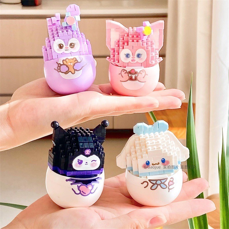 ตัวต่อนาโนตุ๊กตาล้มลุก Size M - Gejia 6091-6092 - Swing Ball Sanrio Tom & Jerry