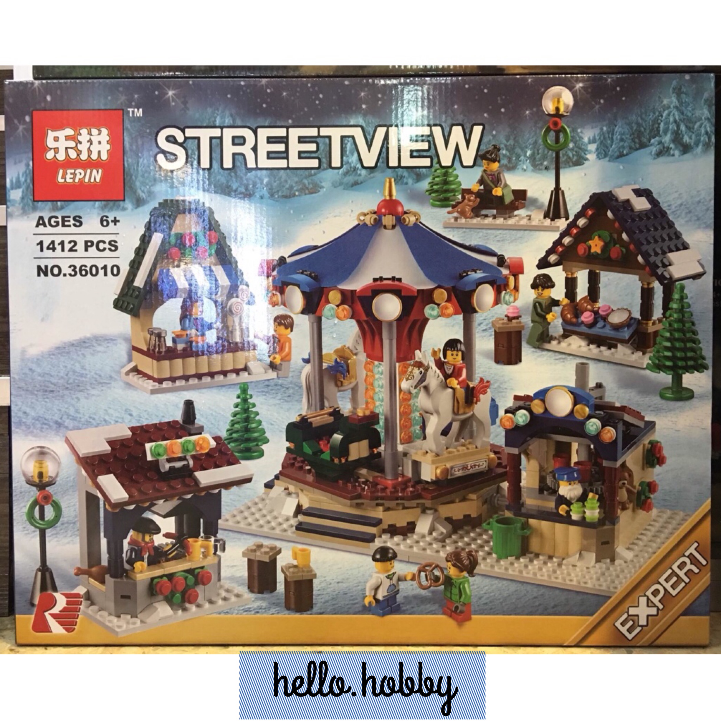 Lepin 36010 Winter Village Market 1412pcs