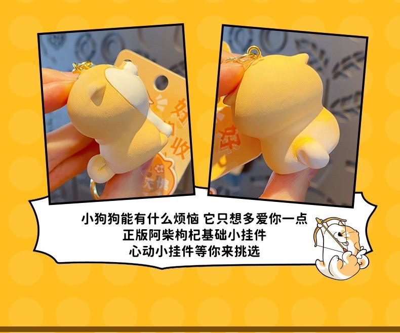 พวงกุญแจ เจ้าหมาชิบะ ลิขสิทธิ์แท้ Shiba - The daily life of Achai Goji Series Keychain Pendant by Baimao