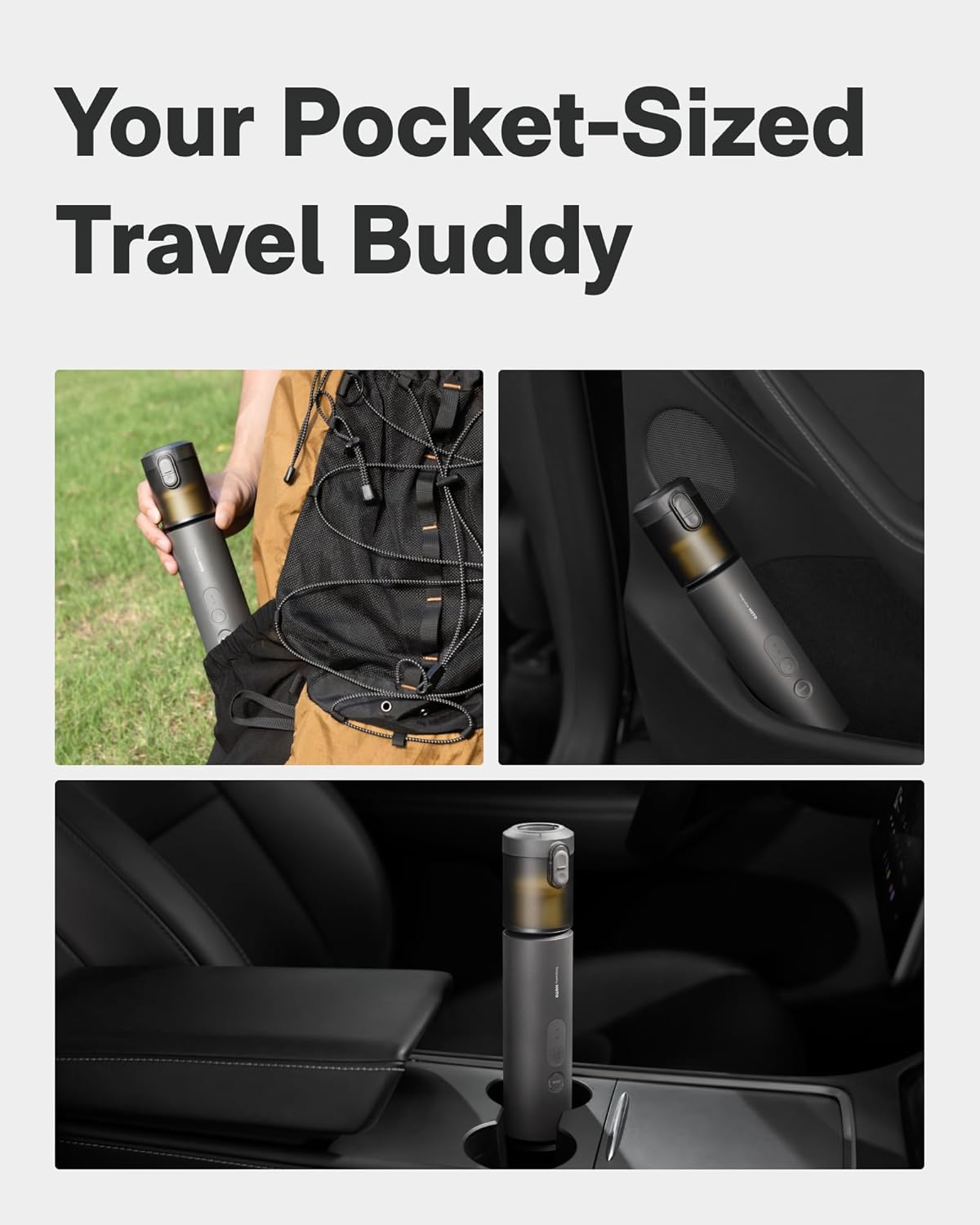 Tesla X HOTO Handheld Car Vacuum Cleaner Cordless, 4-in-1 Portable Mini Vacuum with 20000Pa