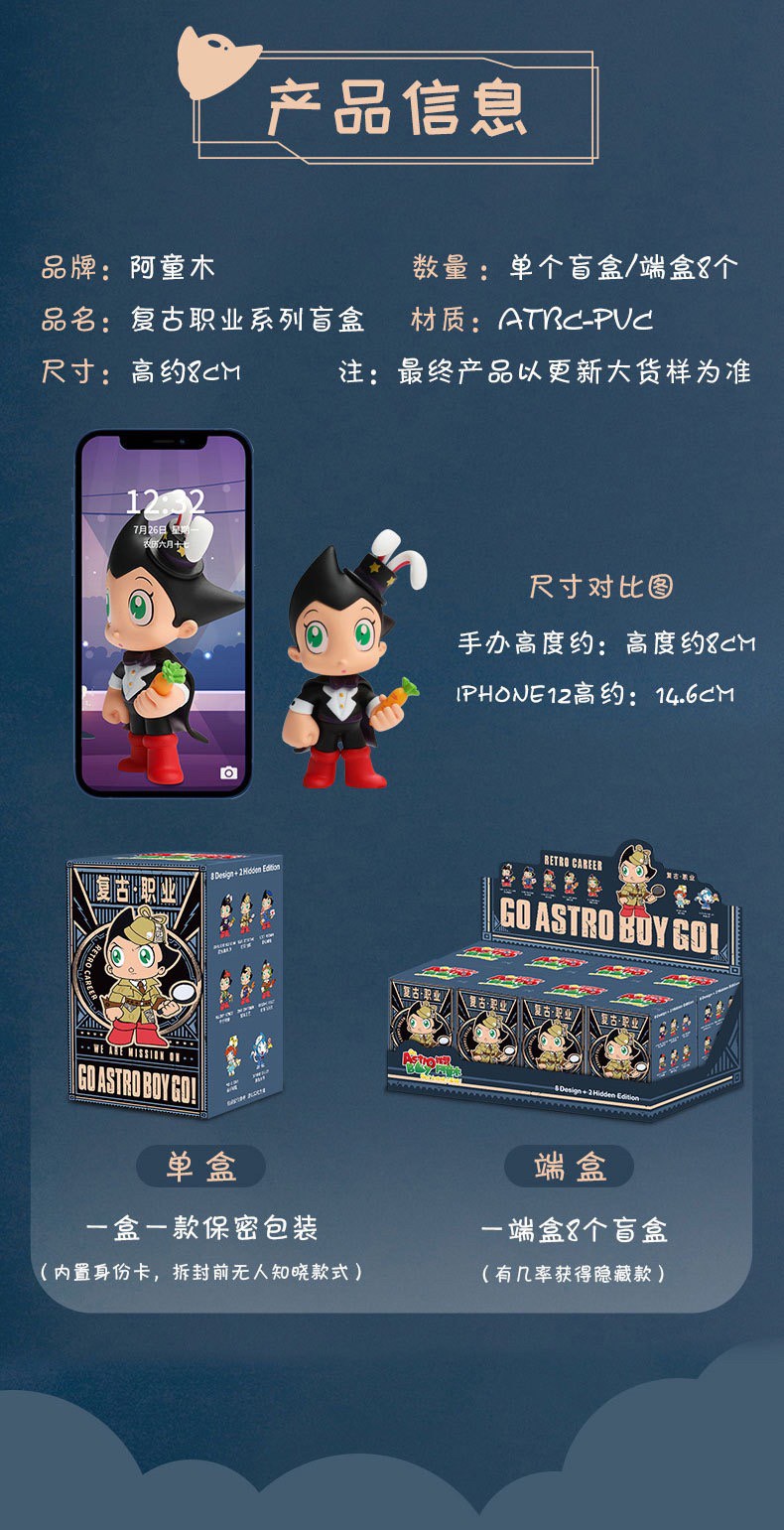 Blind Box - Astro Boy Retro Career Series (8+2secret)