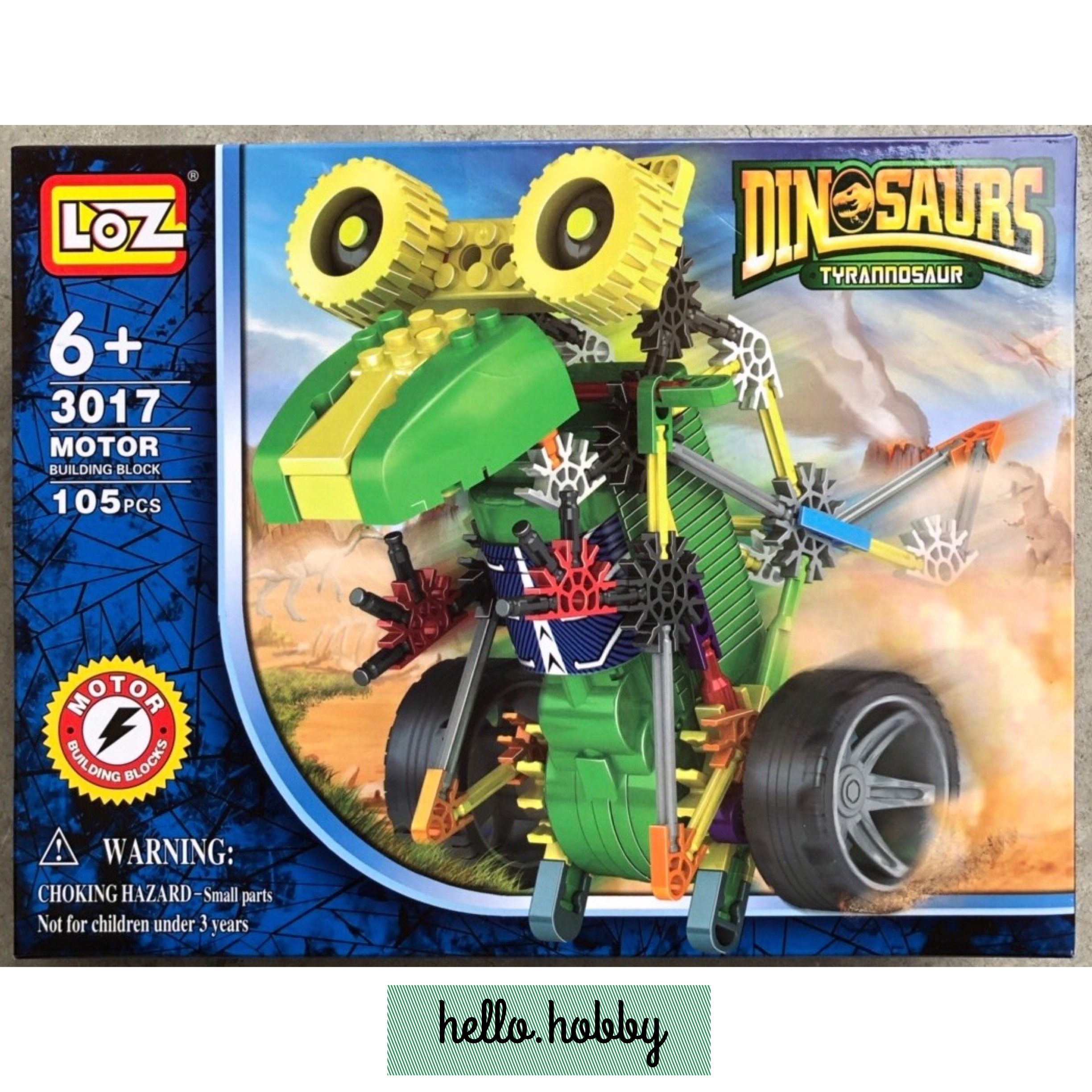 LOZ 3017 Robotic Dinosaur Tyrannosaur 105pcs (มีมอเตอร์เดินได้)