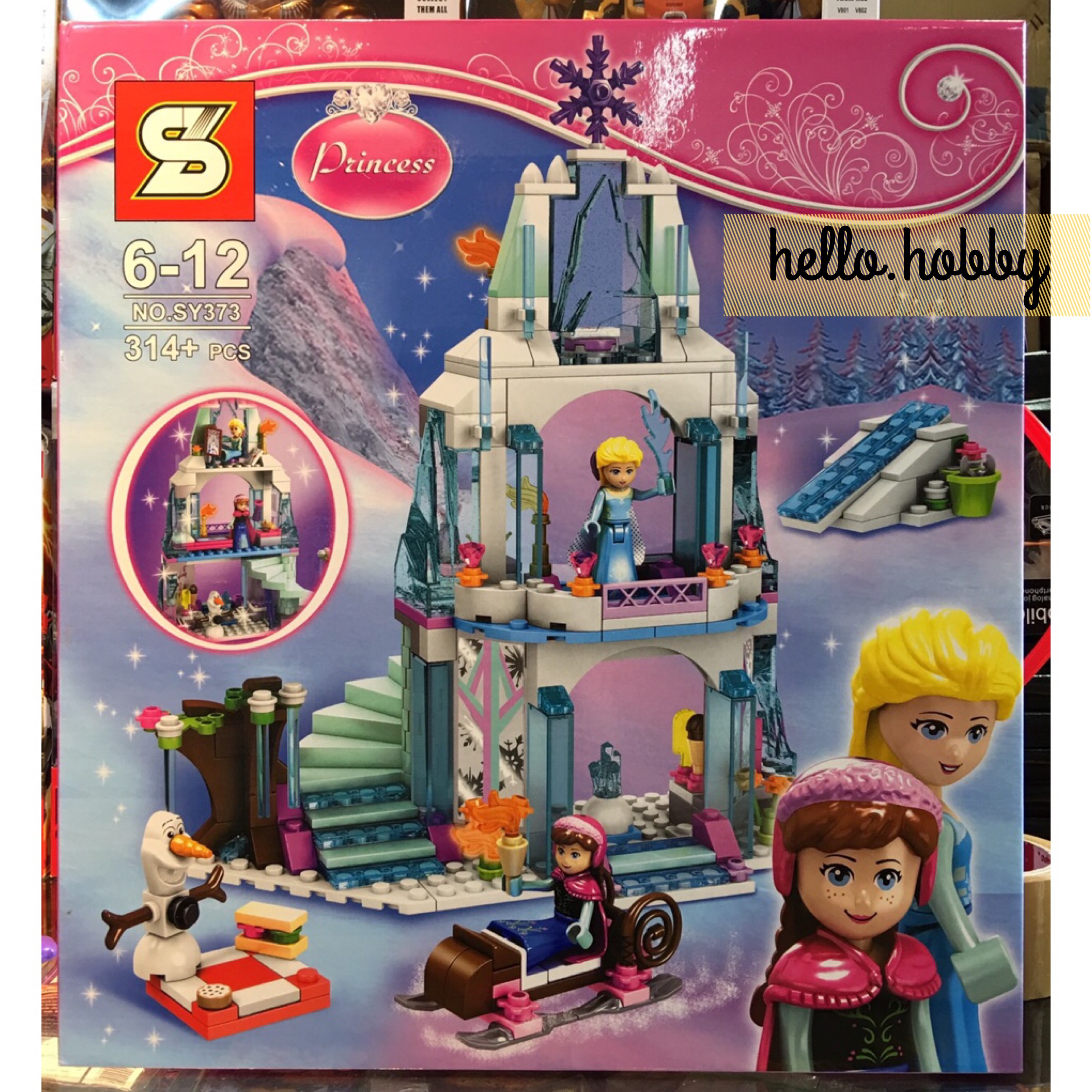 SY373 Princess Elsa Sparking Ice Castle Anna Olaf 314pcs