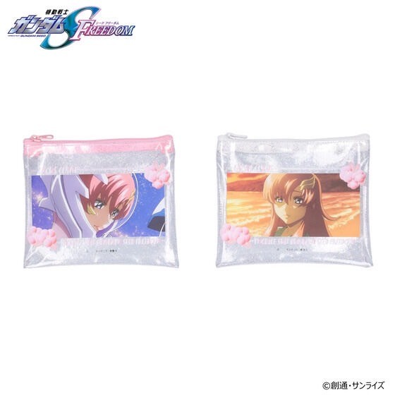 PRE-ORDER : Mobile Suit Gundam Seed FREEDOM LACUS CLYNE Birthday Series Clear Pouch with Glitter (2 types)