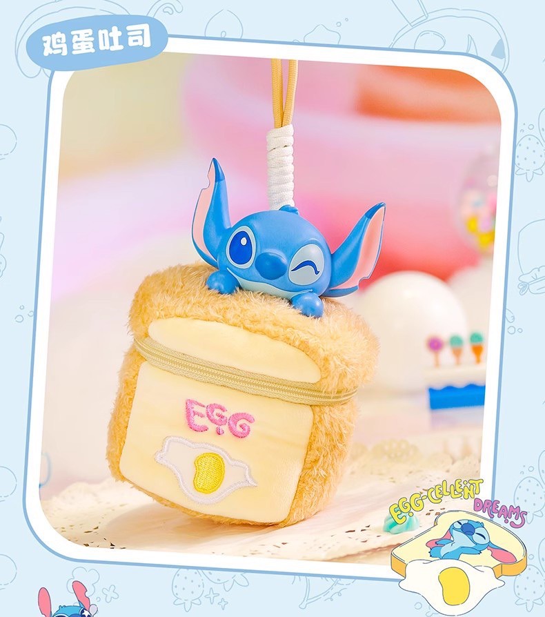ได้1 ชิ้น กระเป๋าใส่ของจุกจิก ลิขสิทธิ์แท้ - Disney - Stitch - Flipping Amazing Fun Food Bag Series