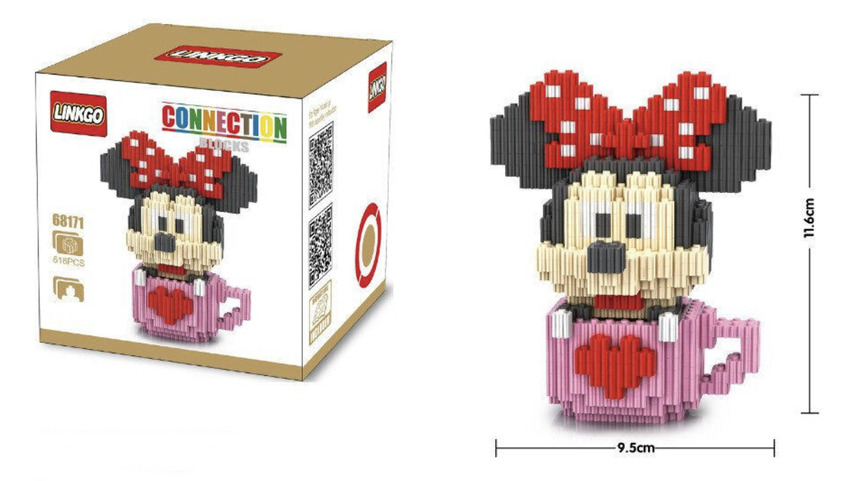 Linkgo 68170-68171 Disney in glass (แบบเฟือง)