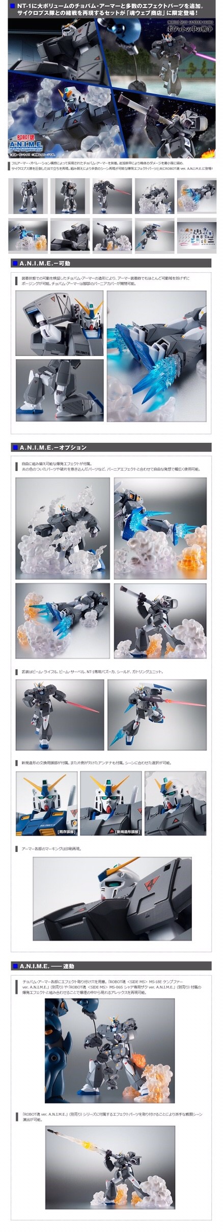 PRE-ORDER : ROBOT SPIRIT SIDE MS RX-78NT-1FA GUNDAM NT-1 VER.A.N.I.M.E. FULL ARMOR EQUIPMENT