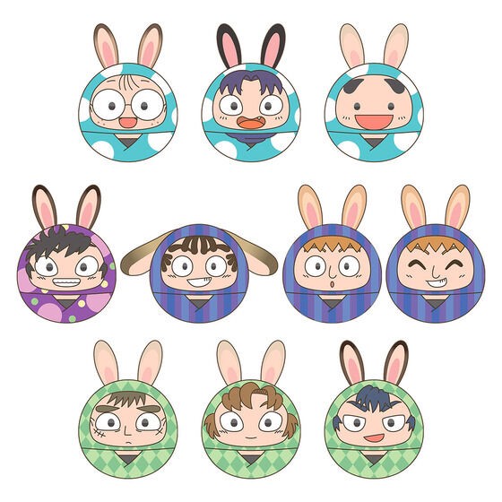 PRE-ORDER : Nintama Rantaro in Namjatown Egg Search Stage Bunny Ear Otedama [1-2] Complete Set
