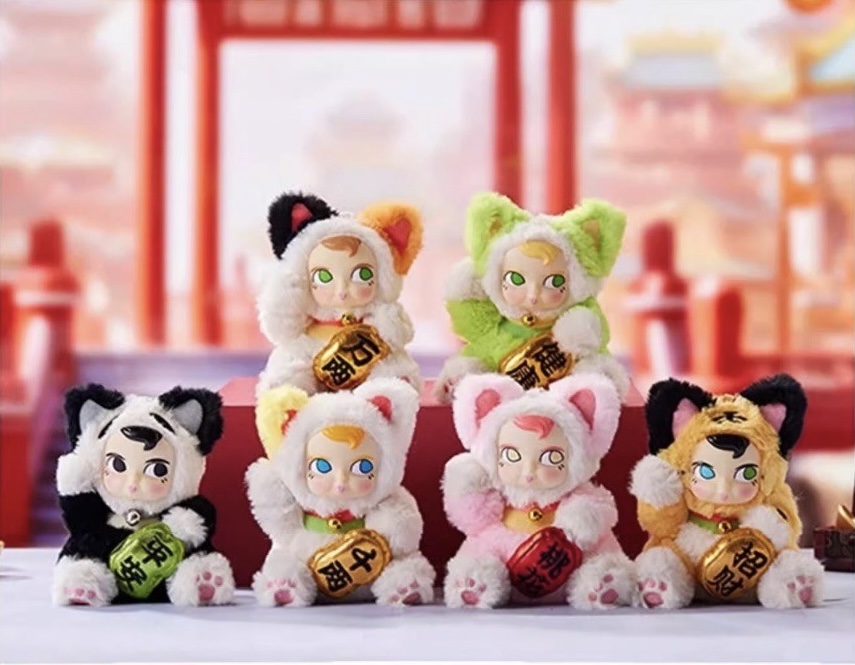 ตุ๊กตาพวงกุญแจ ลิขสิทธิ์แท้ - SAMSAM Fortune Lucky Cat Series Plush Pendant Keychain by Paws Nova