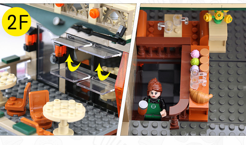 Sembo Block 601093 Starbucks 2095pcs (มีไฟ)