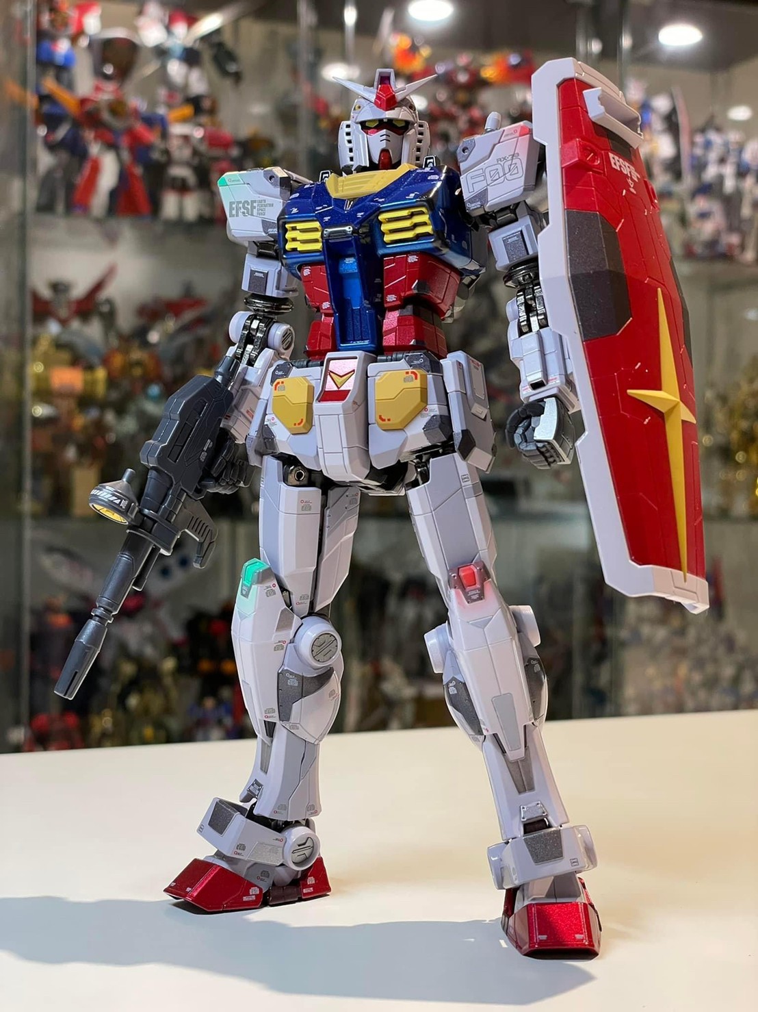 หุ่นเหล็ก Gundam - Chogokin X GUNDAM FACTORY YOKOHAMA RX-78F00 GUNDAM -Night illuminated ver.- by Premium Bandai (Lot JP มีกล่องน้ำตาล