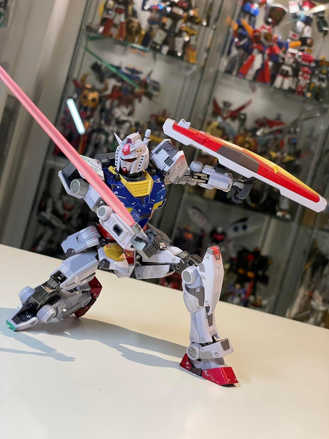 หุ่นเหล็ก Gundam - Chogokin X GUNDAM FACTORY YOKOHAMA RX-78F00 GUNDAM -Night illuminated ver.- by Premium Bandai (Lot JP มีกล่องน้ำตาล