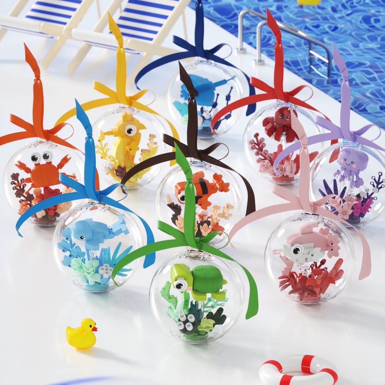 ตัวต่อนาโนสัตว์ทะเลจิ๋ว - CLC - The Ocean Ball Building Blocks (มีไฟ)