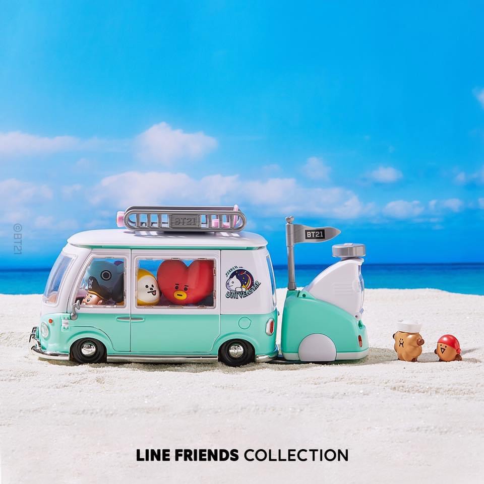 ฟิกเกอร์รถ BT21 Universtar Camping Car Play Set by Line Friends x Young Toys