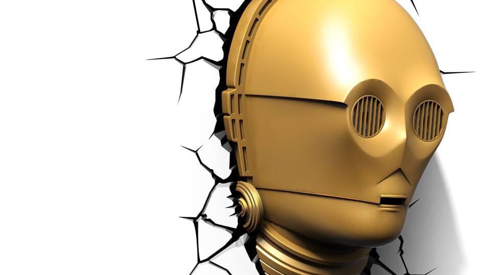 โคมไฟติดผนัง 3D - Star Wars - C-3PO 3D Deco LED Light by 3D Light FX