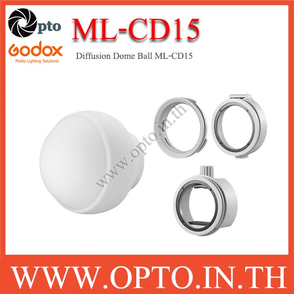 Godox ML-CD15 Diffusion Dome Kit ชุดโดมกระจายแสง พร้อมอะแดปเตอร์ 3 ชิ้น ตัวกระจายแสงแฟลช V1 V860 AD100 AD200 AD300 ML60 ML60II