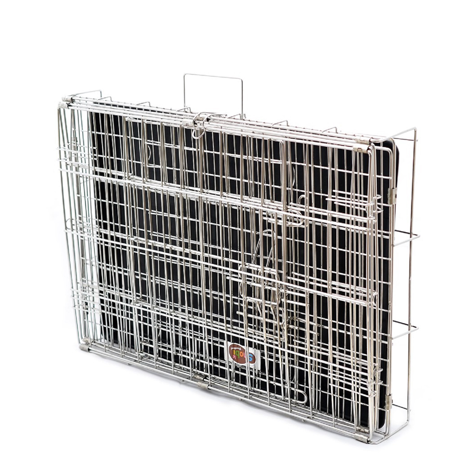 กรงสุนัขสแตนเลส Size S