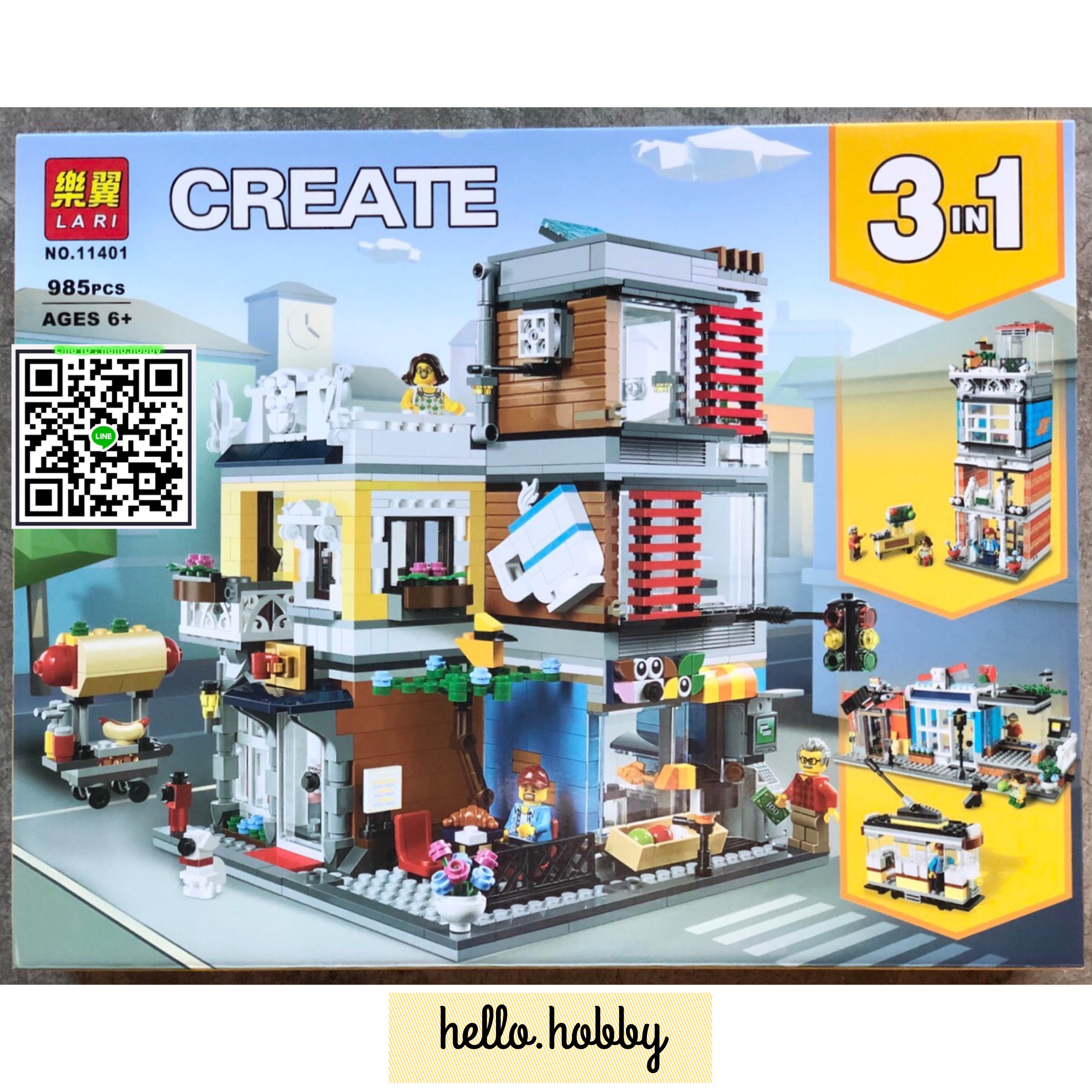 Lari 11401 Townhouse 3 in 1 985pcs