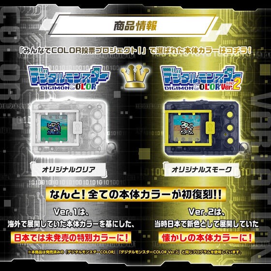PRE-ORDER : Digital Monster COLOR (Original Clear/Ver.2 Original Smoke)