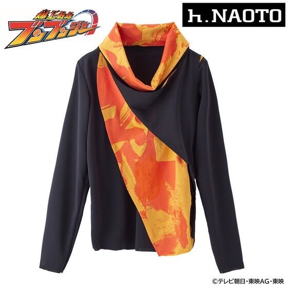 PRE-ORDER : Bakuage Sentai Boonboomger x h.NAOTO Bun Orange/Genba Bureki High Neck T-shirt