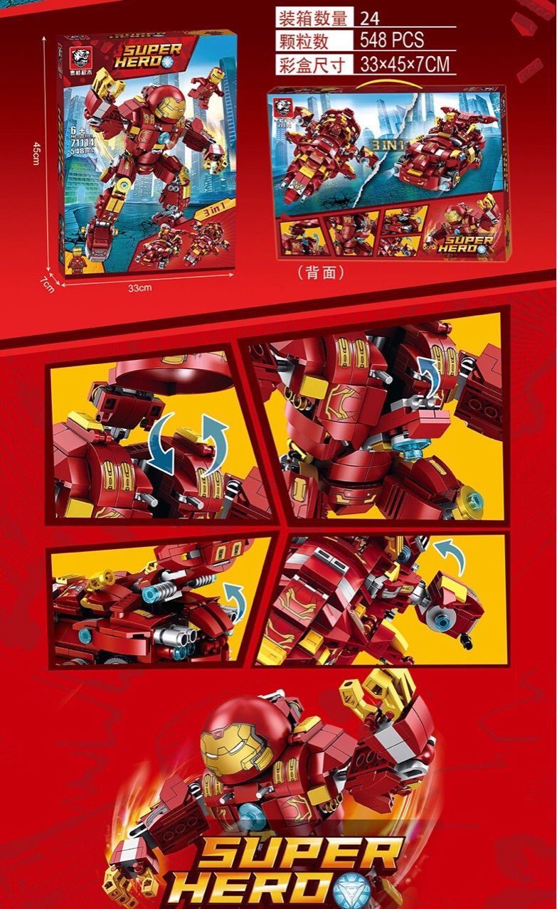 Tiger 71114 Super Heroes Iron Man 3 in 1 548pcs