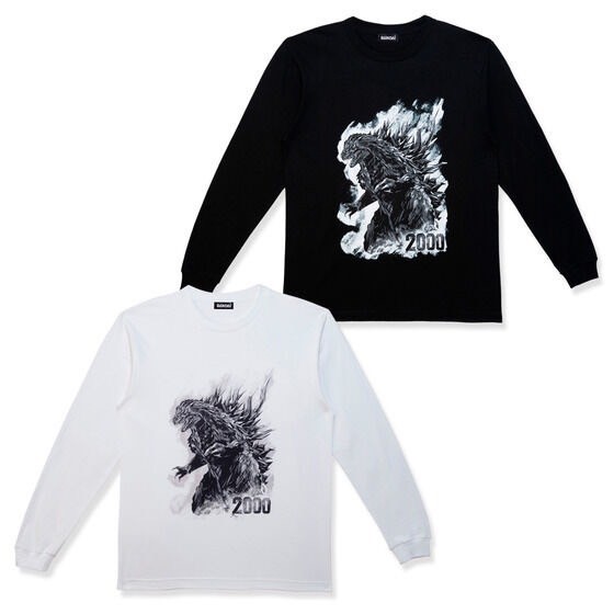 PRE-ORDER : Godzilla Monochrome Design Long Sleeve T-shirt