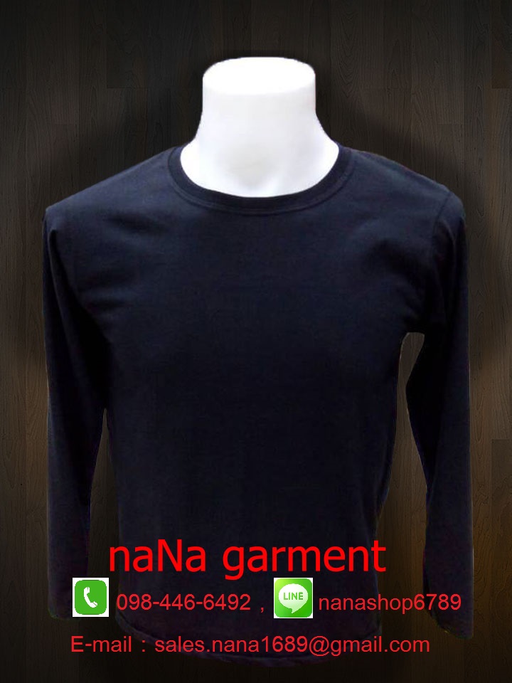 เสื้อยืดแขนยาว เสื้อยืดผ้าcotton100% สกรีนโลโก้