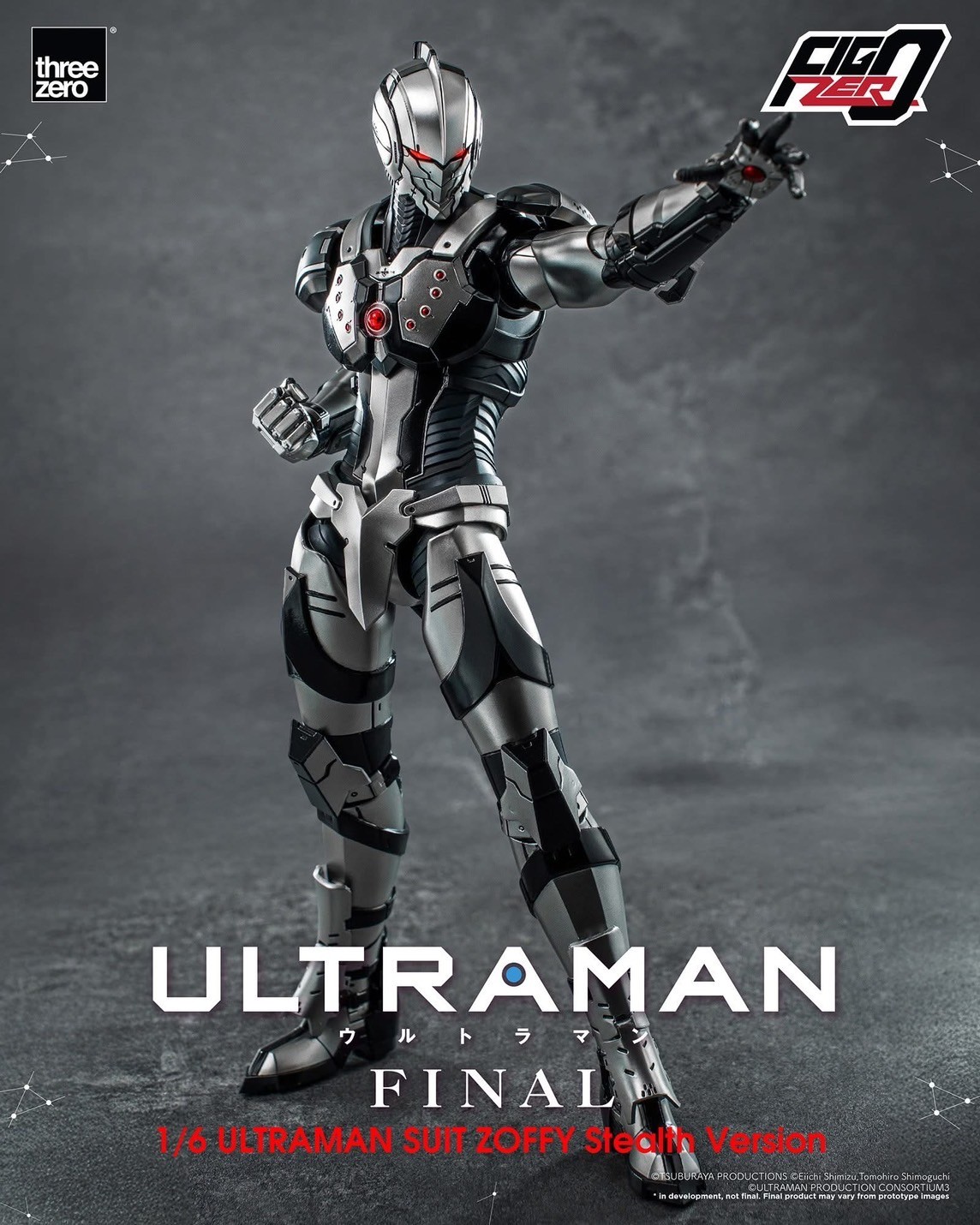 Pre-order : ULTRAMAN Final Season FigZero 1/6 ULTRAMAN SUIT ZOFFY Stealth Version by Threezero