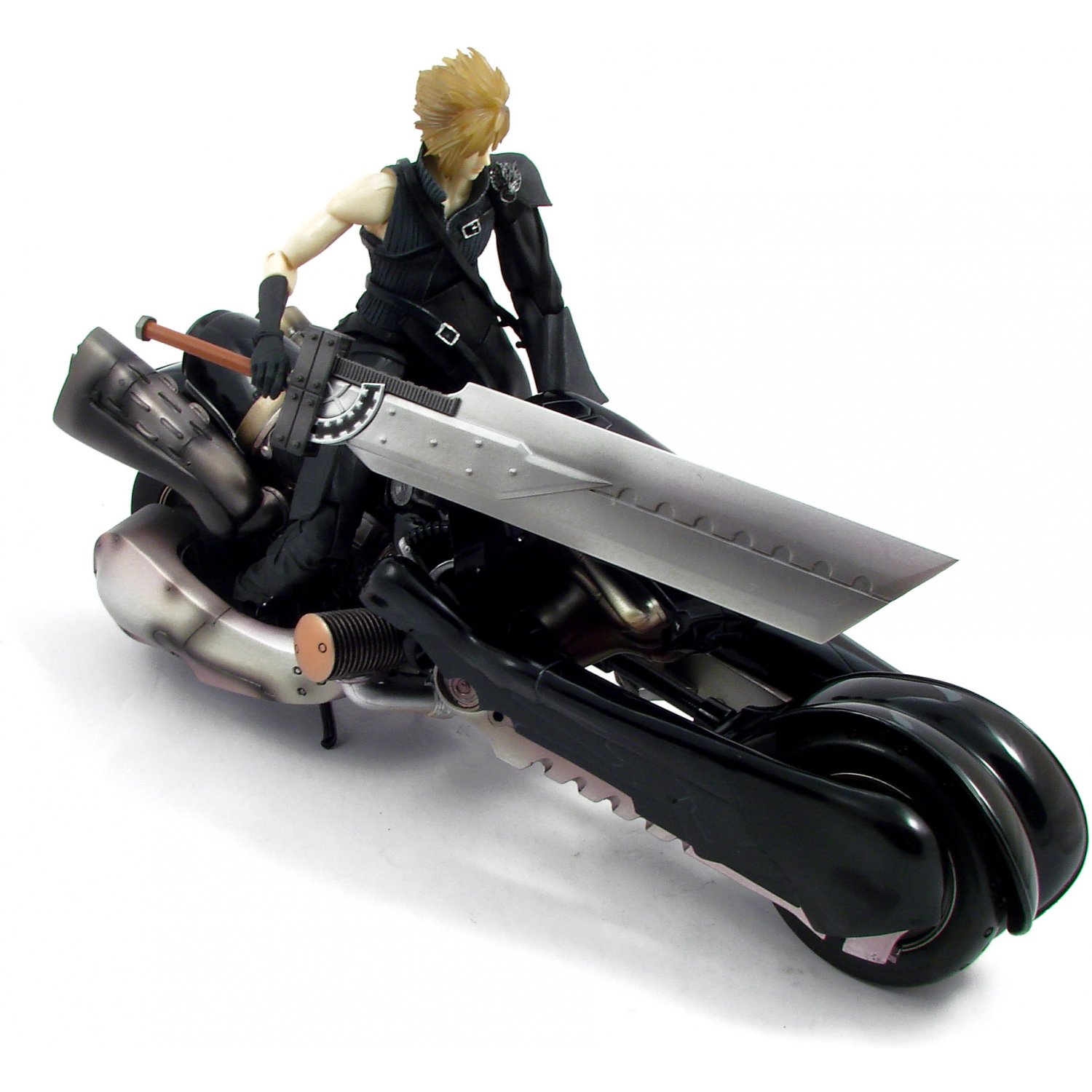 Final Fantasy VII Advent Children Play Arts Cloud Strife & Fenrir Motorcycle Action Figure Deluxe Set by Square Enix