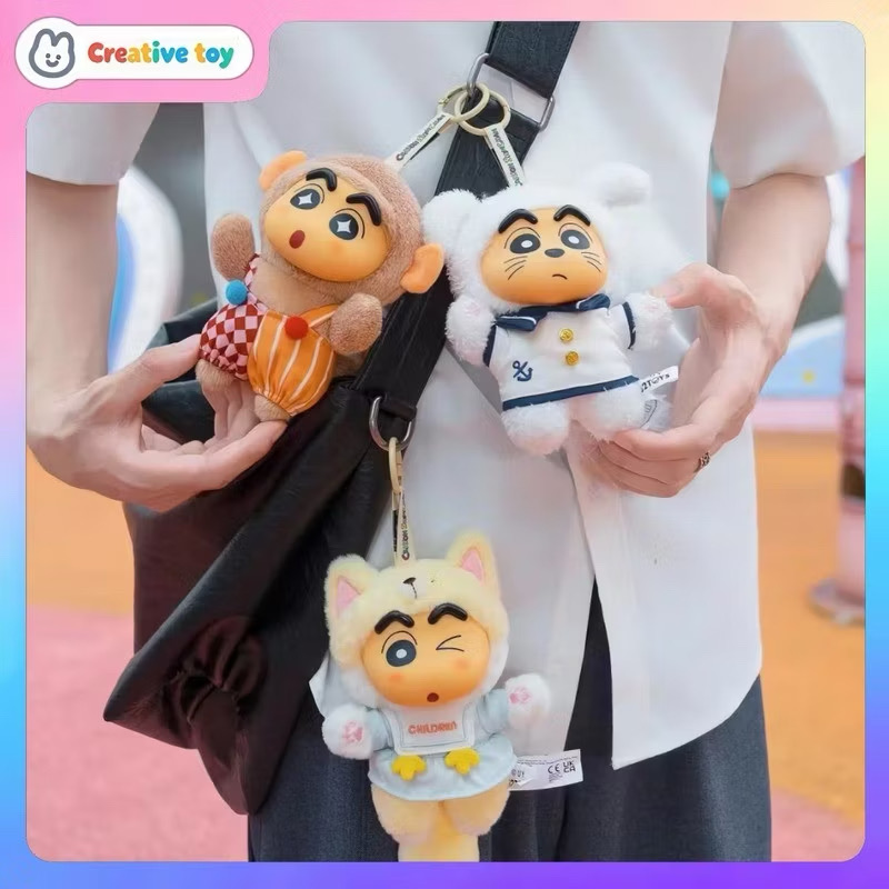 ตุ๊กตาพวงกุญแจ Crayon Shinchan Big Tail Series Plush Pendant Keychain by 52Toys