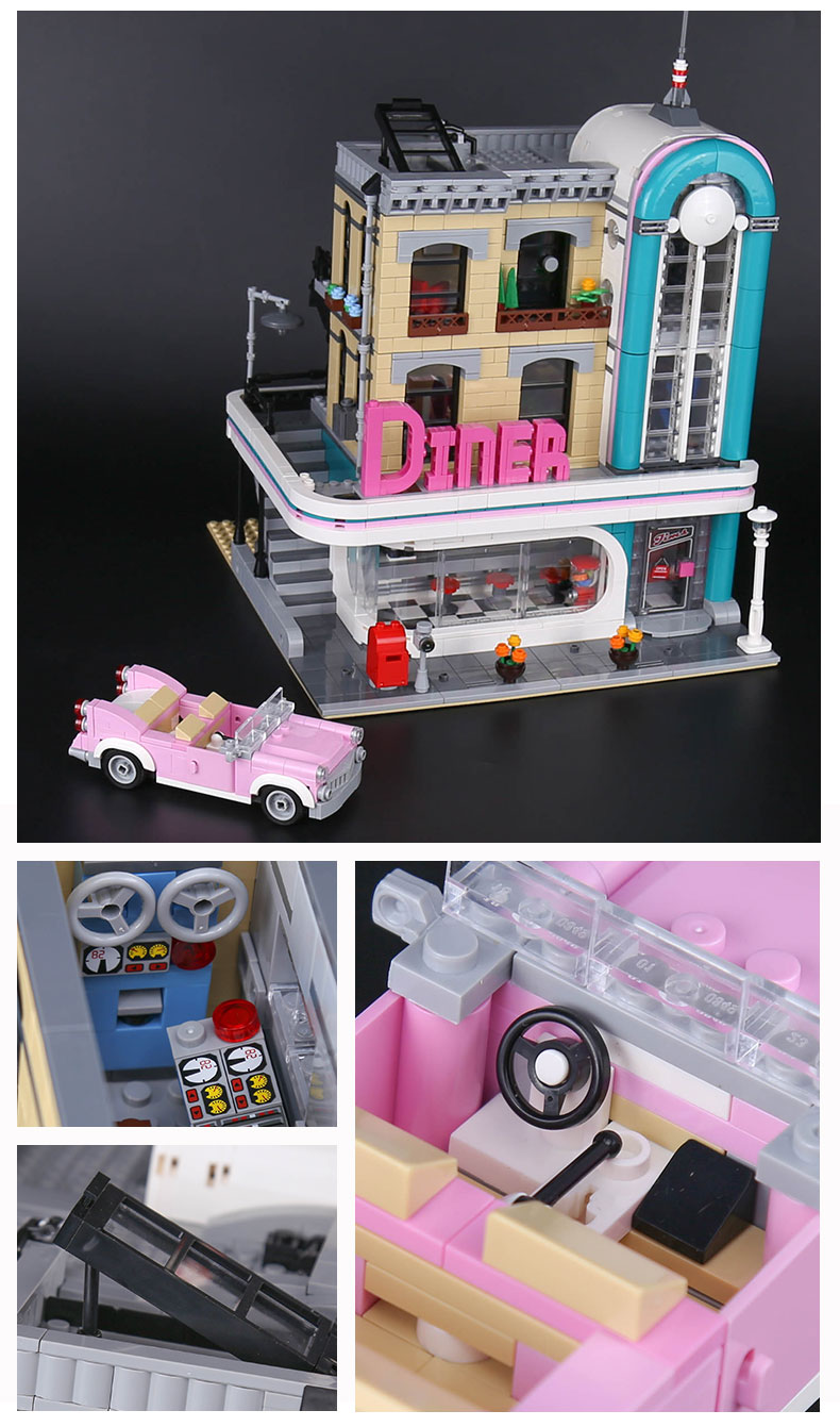 LEPIN 15037 Downtown Diner 2778pcs