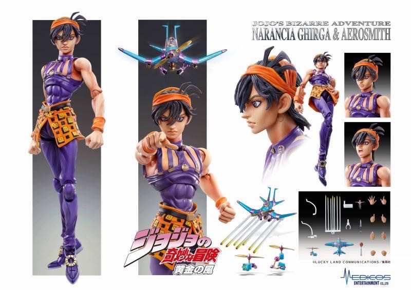 Pre-order : Super Action Statue - JoJo's Bizarre Adventure Part.V #44 Narancia Ghirga & Aerosmith by Medicos