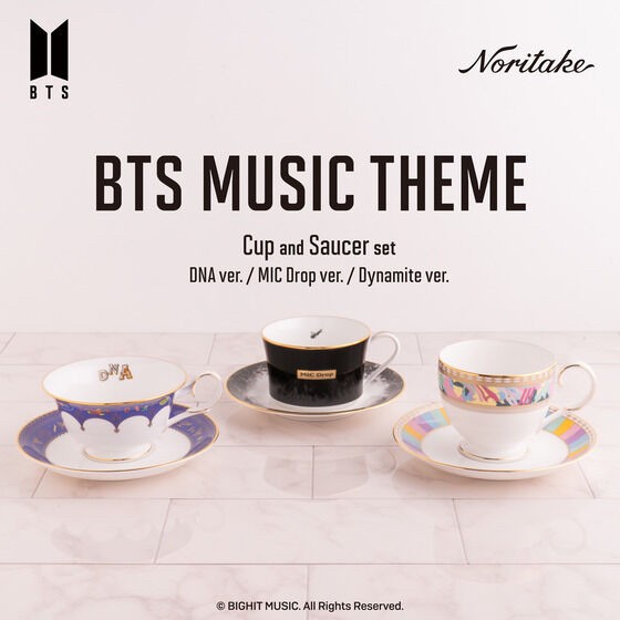 PRE-ORDER : Noritake Cup&Saucer set BTS Music Theme DNA ver./ MIC Drop ver. / Dynamite ver.
