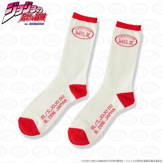 PRE-ORDER : JoJo's Bizarre Adventure: Diamond Is Unbreakable Socks Lucky Land Milk