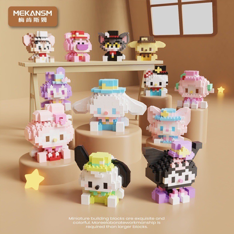 ตัวต่อนาโน Size M -Super Hit ❤️ Cute Cartoon Block รวมตัวต่อคลาสิคฮิตตลอดกาล Sanrio Tom Jerry Mario One Piece