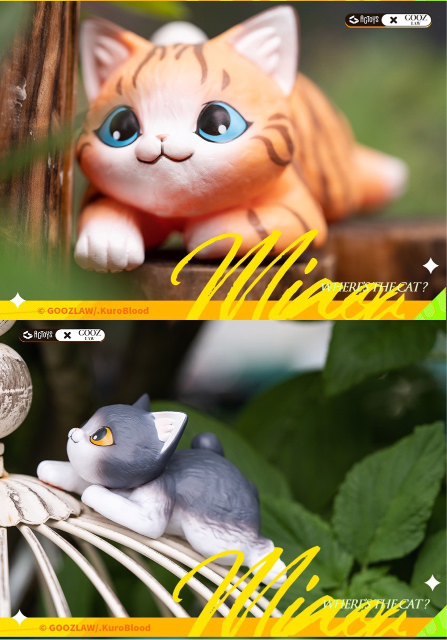 Blind Box ชุดน้องแมวนอน ได้1ตัว - Where’s The Miaow First Note Cat by Actoys (Set of 6 + 1secret)