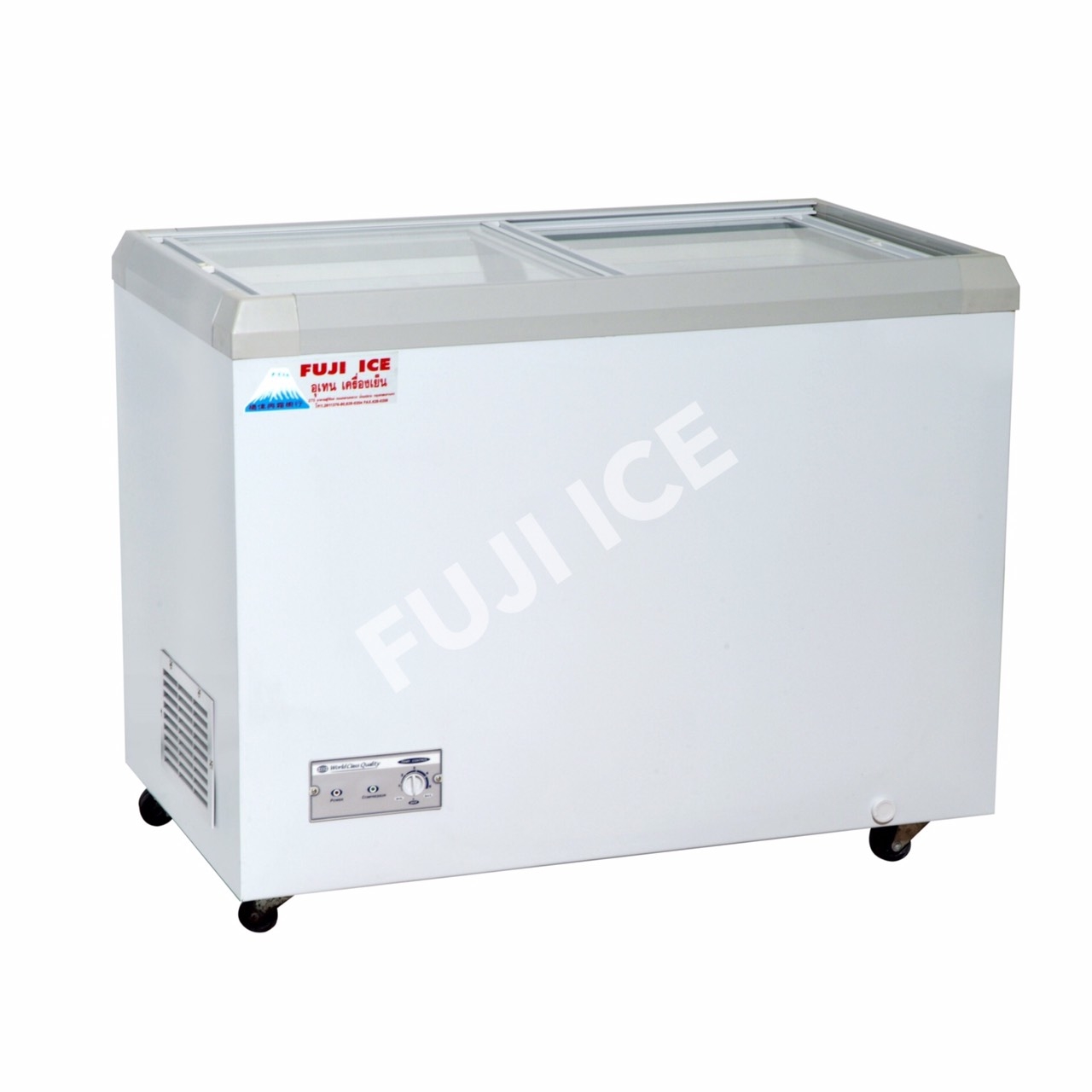 FUJI ICE ตู้แช่แข็ง ฝากระจก แบบฝาเลื่อนบน 105 cm. ความจุ 9.5 คิว
