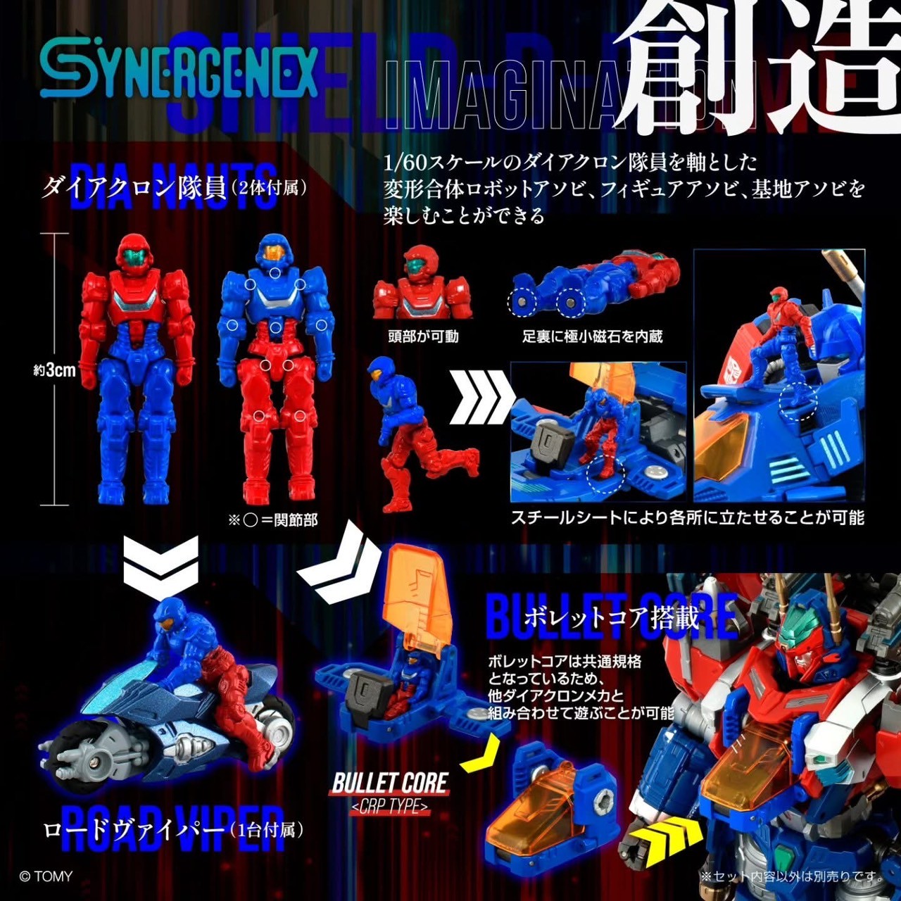 Pre-order : T-Spark Synergenex: Diaclone x Transfomers x Zoids Shield-D-Prime by Takara Tomy