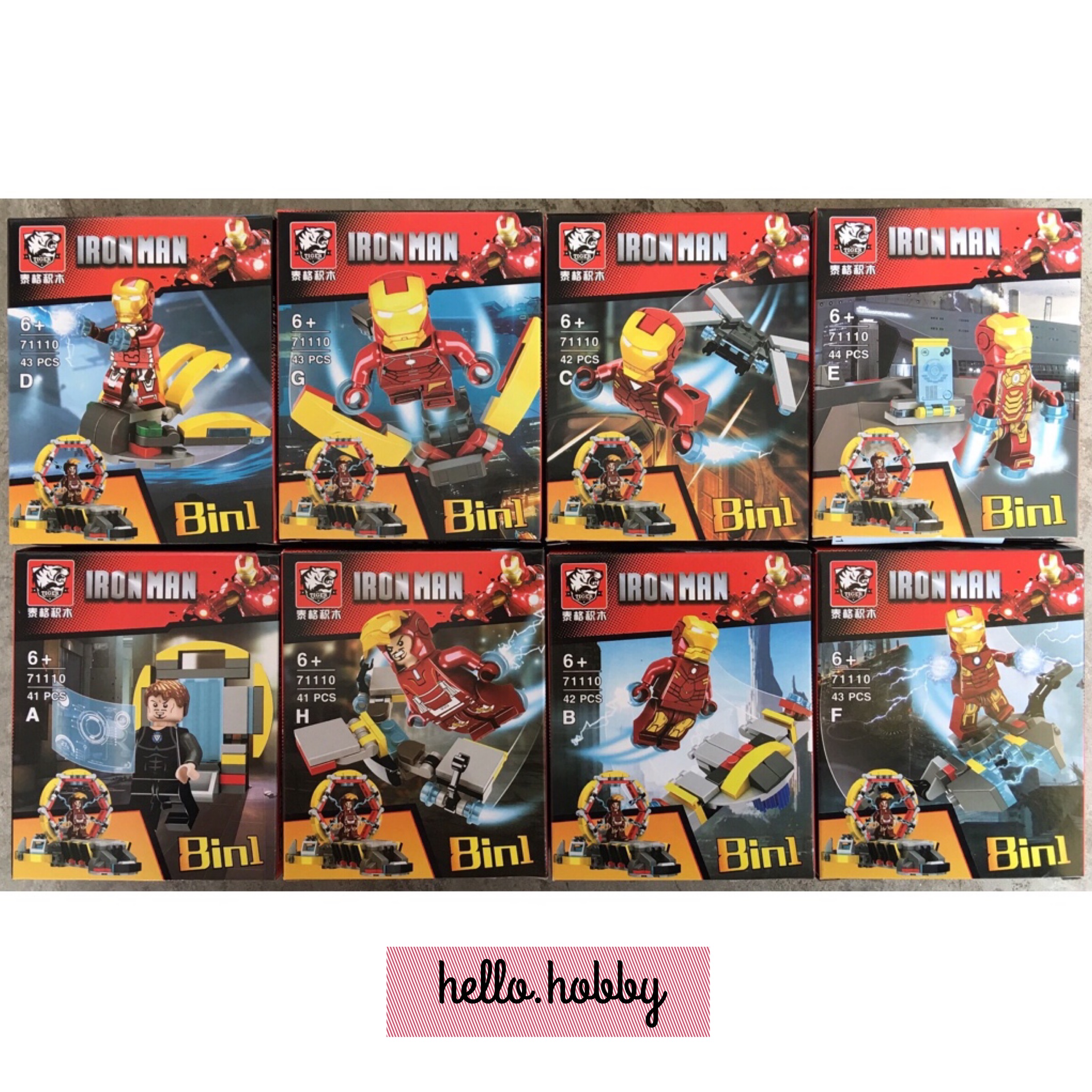 Tiger 71110 A-H Super Heroes Iron Man 8 in 1