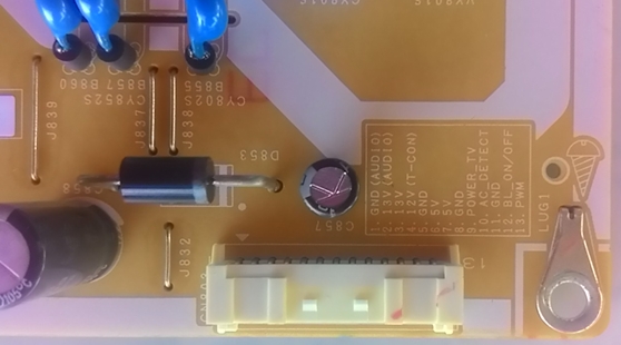 บอร์ดเพาเวอร์ซัพพลาย LED Toshiba 40L2450VT / 40L5450VT - android TV