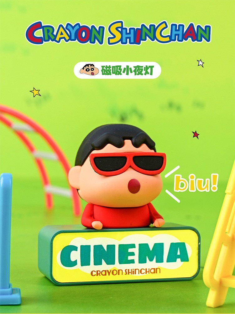 แม่เหล็กติดตู้เย็น มีไฟ ได้ 1ตัว Crayon Shinchan Experience Series Night Light Fridge Magnet by Maihe