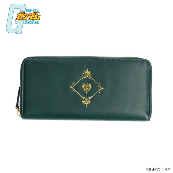 PRE-ORDER : Mobile Suit Gundam Zabi Family Motif Leather Accessory Item Long Wallet