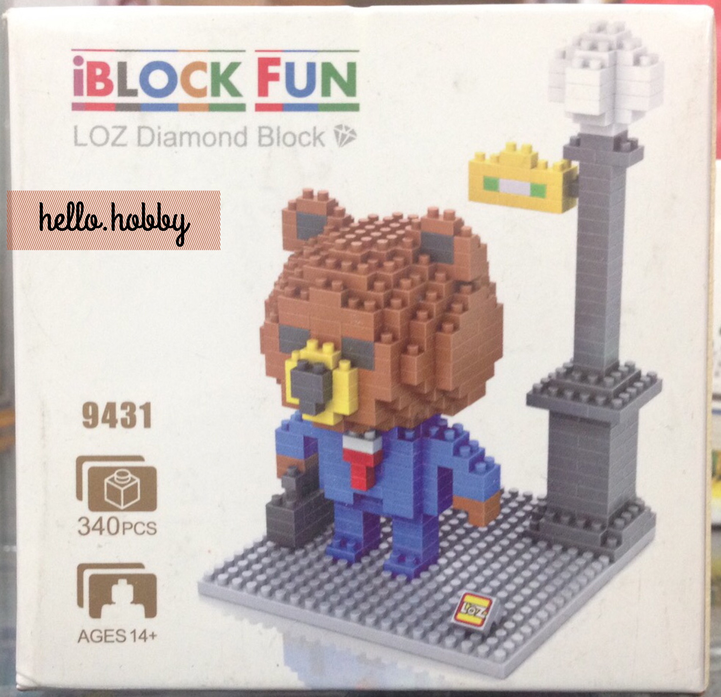 LOZ 9431 Line Town Brown Business Man 340pcs