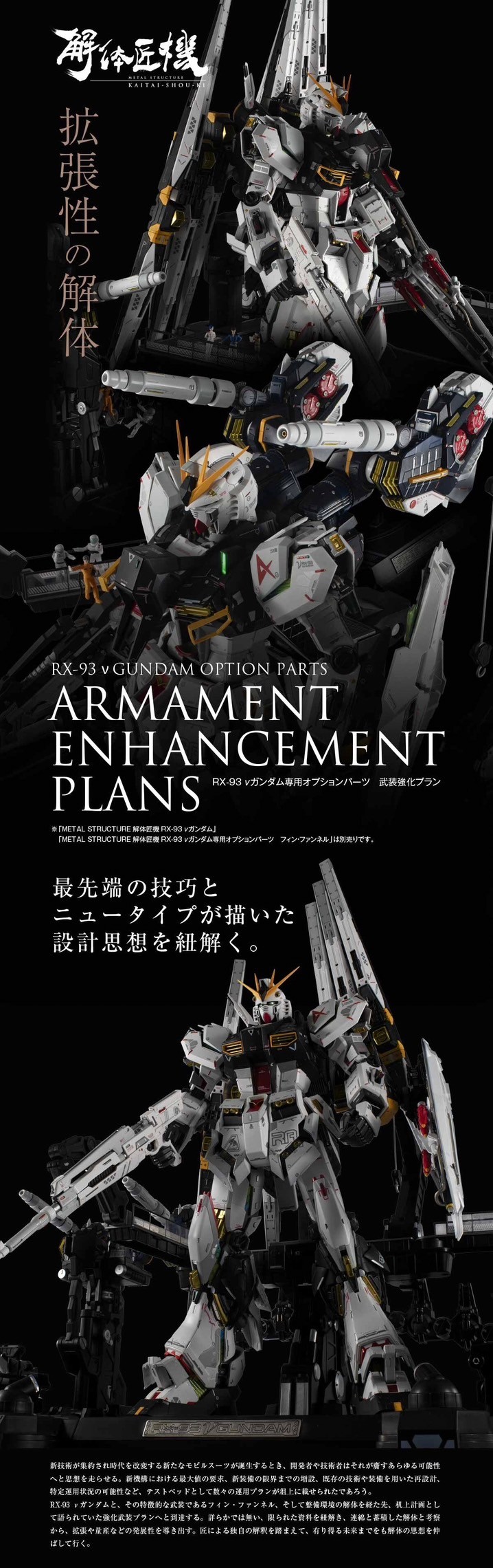 PRE-ORDER : METAL STRUCTURE Kaitaishouki RX-93 NU Gundam Option Parts Armament Enhancement Plans