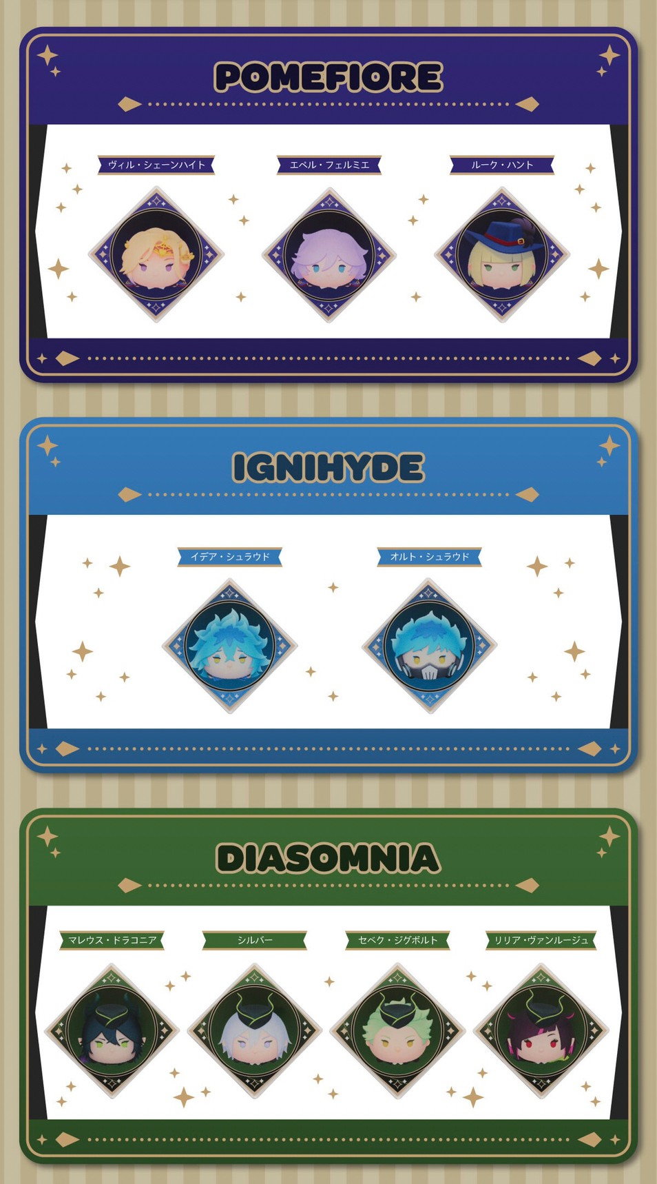 PRE-ORDER : Hapikuro! Disney Twisted Wonderland Tsum Tsum Acrylic Badge (Random)